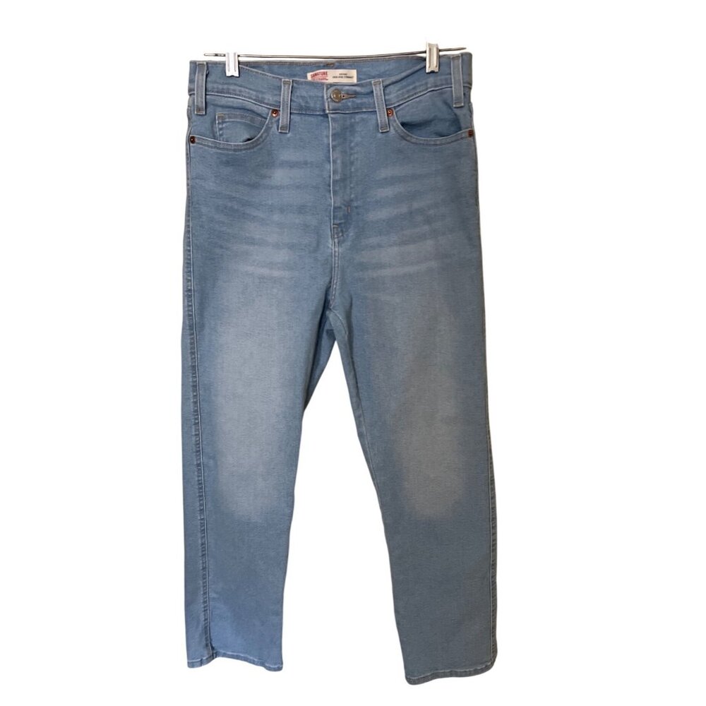 Levi Strauss Signature Womens Heritage High-Rise Straight Jeans Sz 8 W‎ 31 Light